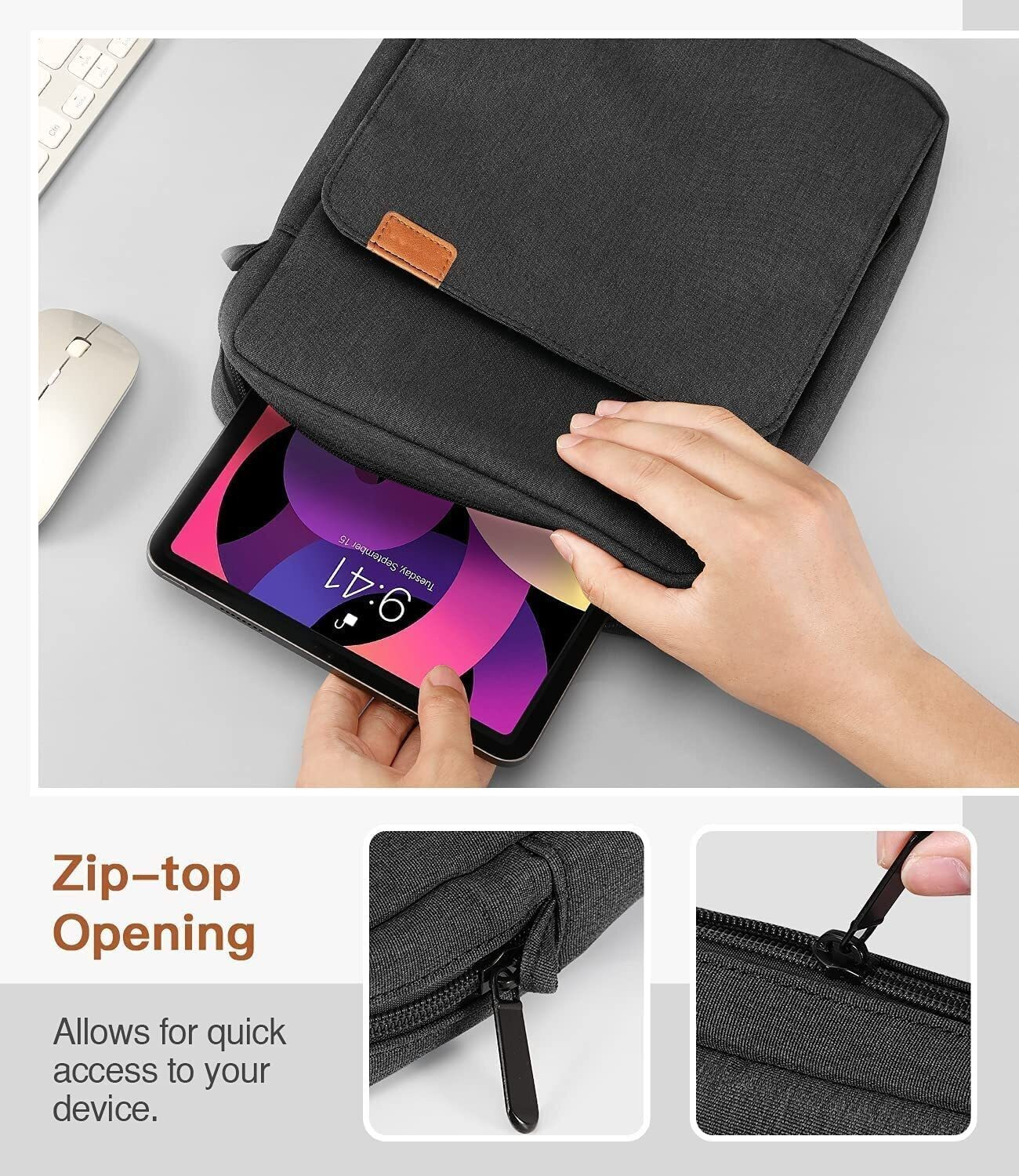 Image of Proelite Sleeve for Galaxy Tab S7 Plus /S8 Plus /S7 Fe 12.4 inch, iPad Pro 12.9 inch, MacBook Air /Pro Retina