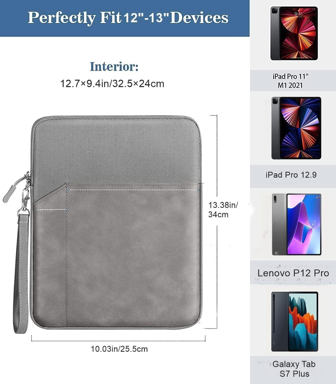 Image of Proelite Sleeve for Upto 11.5 inch for iPad 10.2 /Air 10.9 /Pro 11 /Lenovo /Galaxy Tab A9 Plus /S8 /S9 /Realme Pad