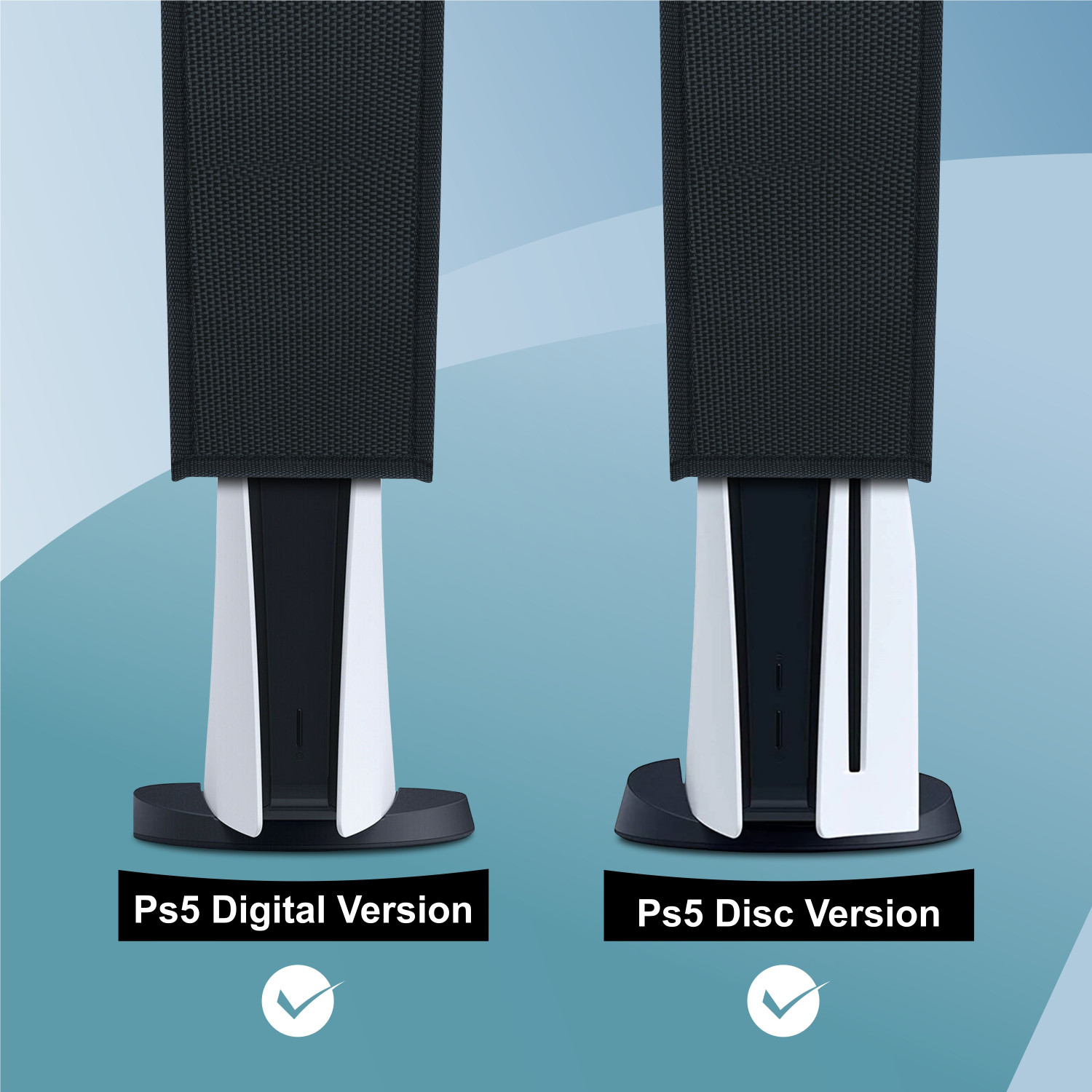 Image of Blackpoll Sleeve for PS5 Digital Edition, PS5 DISC Edition (Black, Waterproof, Cloth, Pack of: 1)