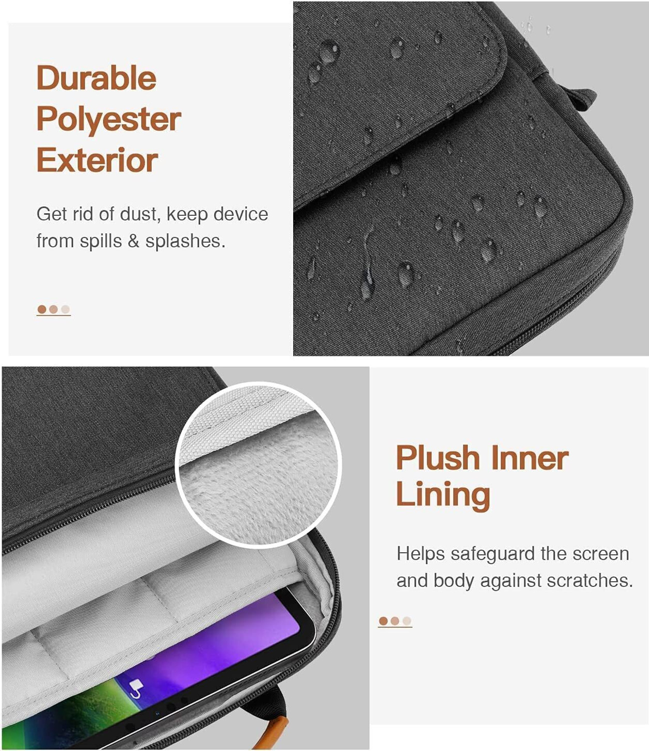 Image of Proelite Sleeve for Galaxy Tab S7 Plus /S8 Plus /S7 Fe 12.4 inch, iPad Pro 12.9 inch, MacBook Air /Pro Retina