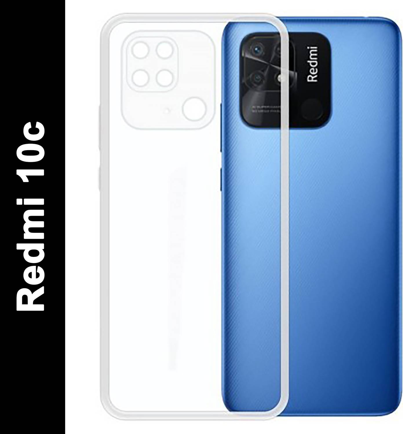 Aarov Back Cover for Mi Redmi 10C, Designer Plain Back Cover