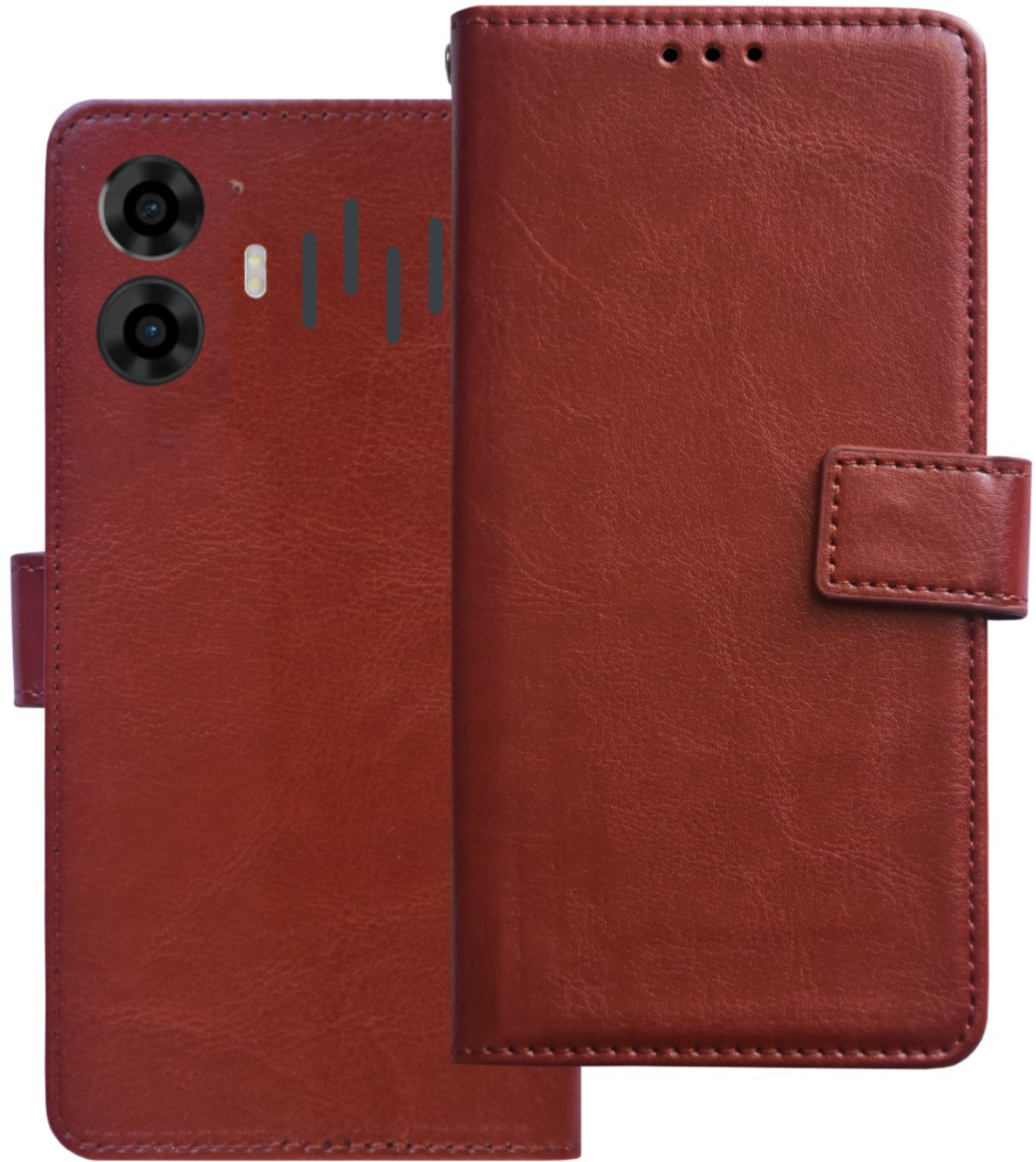 Image of ZARTON Wallet Case Cover for AI + NOVA 2 PRO 5G, STRONG MAGNET | PROTECTIVE FLIP | VEGAN LEATHER | SCRATCH RESISTANT