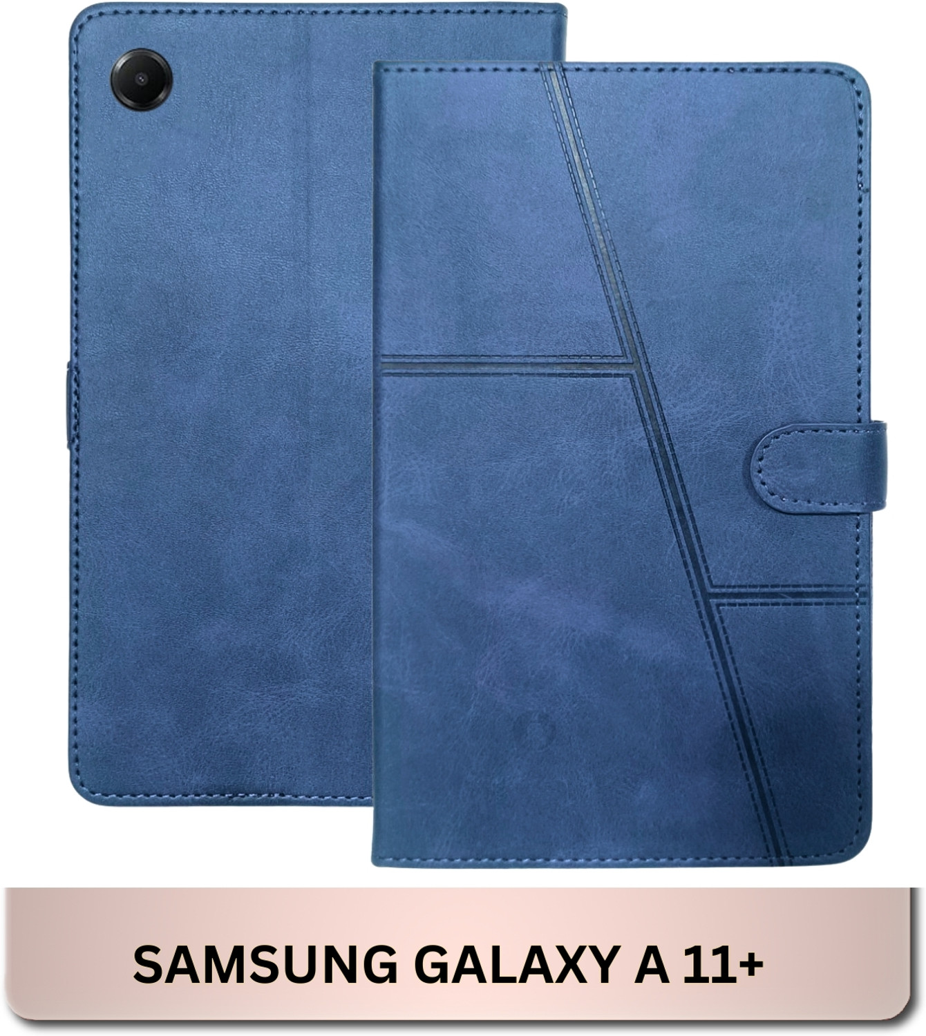 Image of fonfox Wallet Case Cover for SAMSUNG GALAXY A11+, premium pu leather magnetic Tablet Flip Cover
