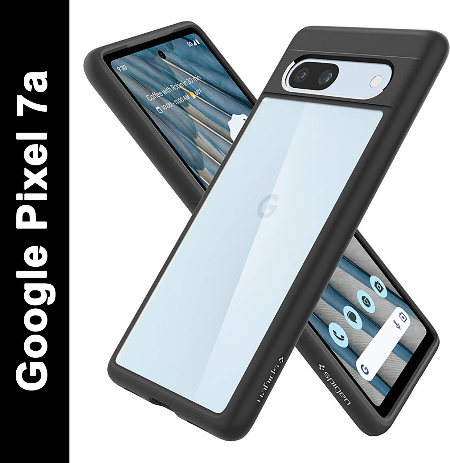 Spigen Ultra Hybrid Back Cover for Google Pixel 7a (Black, Flexible, Thermoplastic Polyurethane, Polycarbonate, Pack of: 1) deal from flipkart