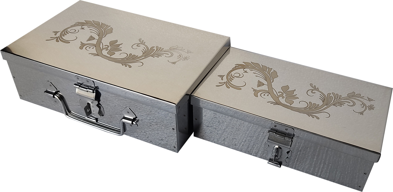 Image of GvanyS Safe Locker Storage Box For Cash,Jewelry Box 8 & 9 inch With Laser Print Design Cash Box
