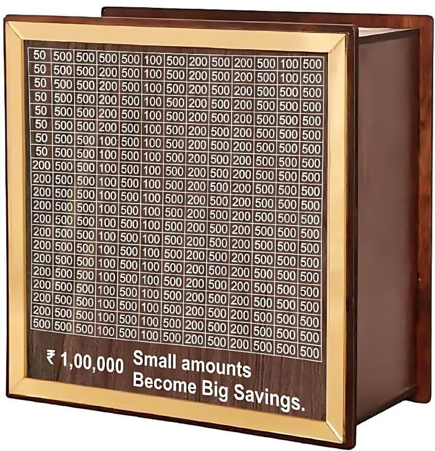 Image of KTDANKHARA Foldable Wooden Coin Bank | Portable Money Saving Box for Kids & Adults Cash Box