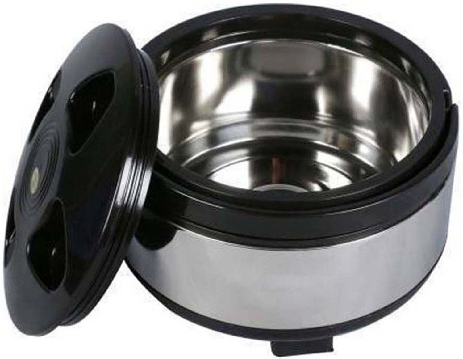 Image of kariox High Quality Best Stainless Steel with Plastic Cover & Bottom Casserole 2000 ml Cook and Serve Casserole