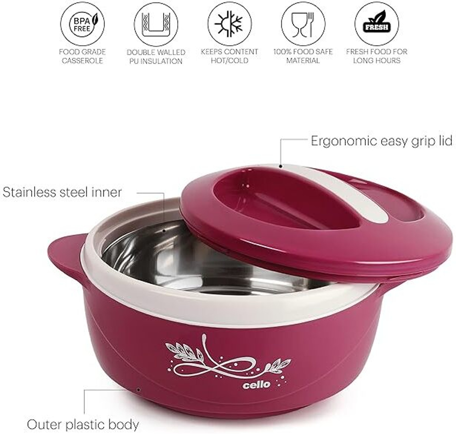 Image of cello Sapphire 1500 Thermoware Casserole