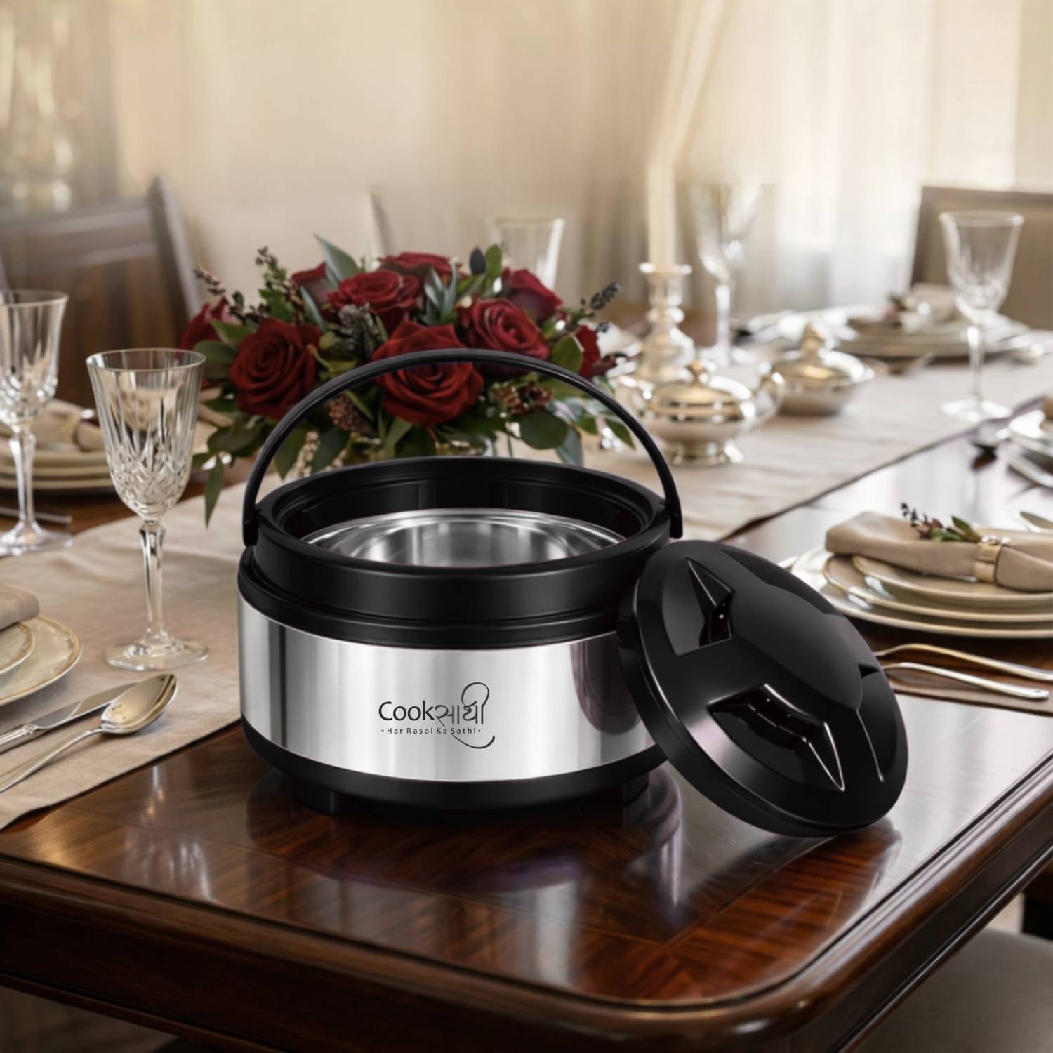 CookSathi Stainless Steel Insulated Chapati Box - Image 4