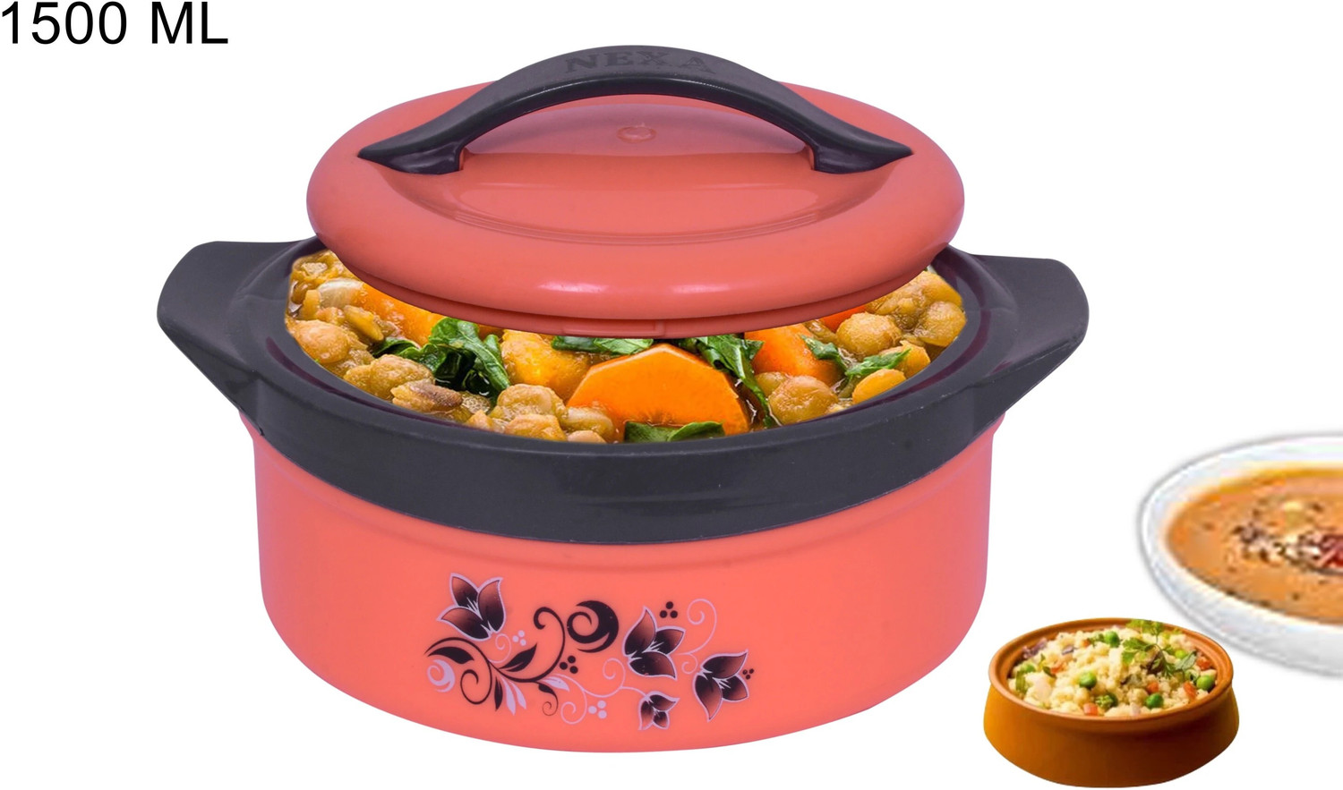 Image of Raghunandan Printed Casserole with Lid for Roti /Chapati || Hot Pot for Hot Meal /Curry Thermoware Casserole