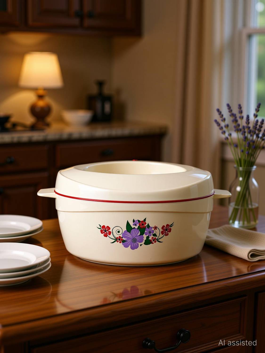 cello Roti Plus Plastic 2500 ML Mop Red Thermoware Casserole