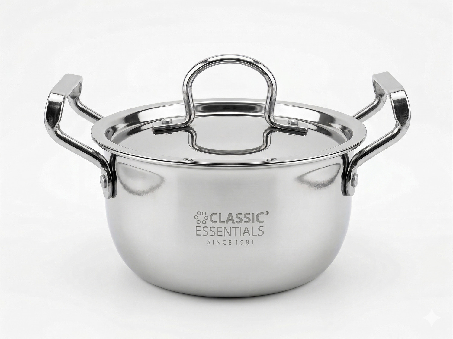 Image of Classic Essentials Bella Triply induction bottom Casserole, 16cm with Lid | Cook and Serve Casserole