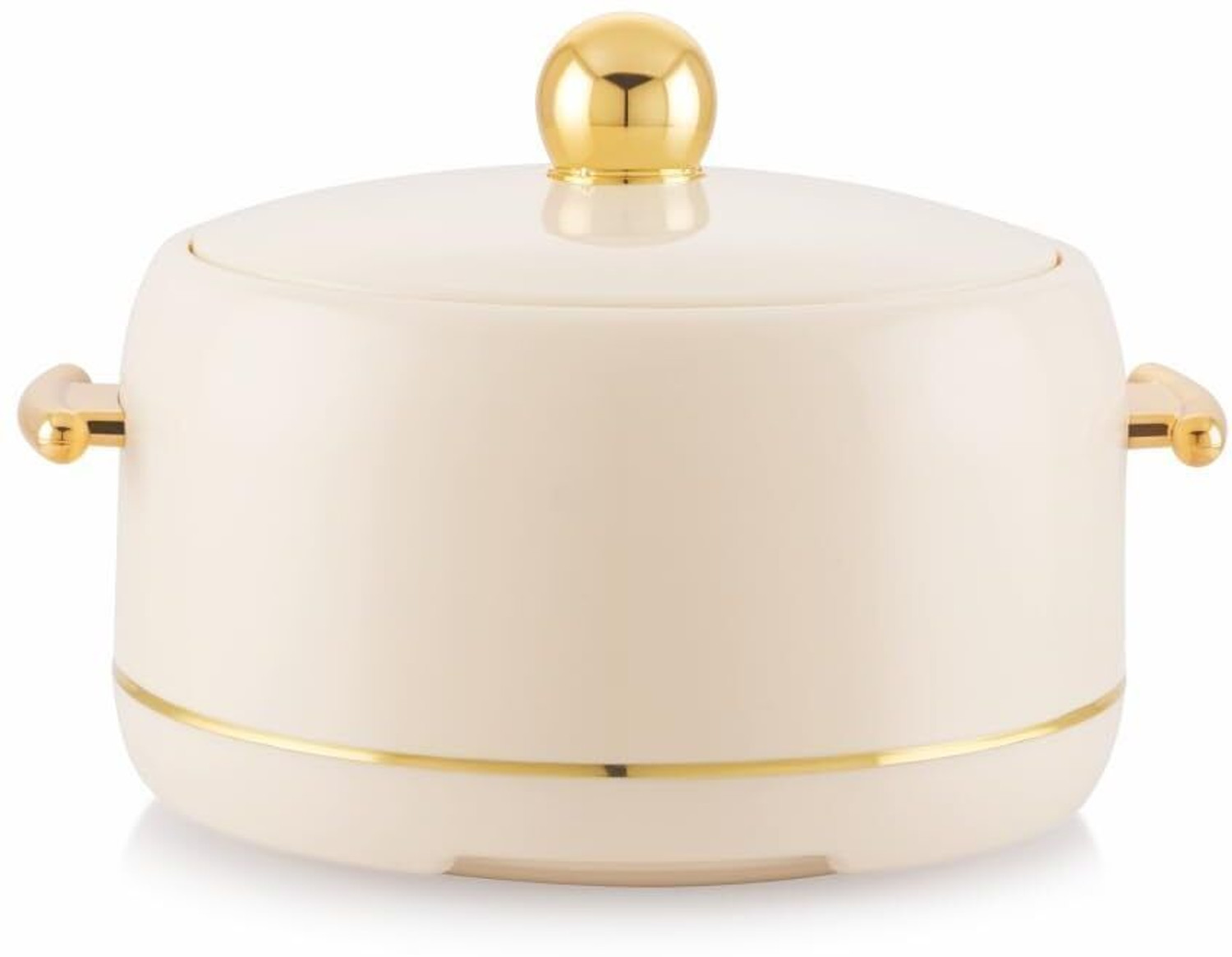 Image of MODWARE Atlantis 2000ml Inner Steel Hot Casserole Hotpot Box For Roti, Ivory Serve Casserole