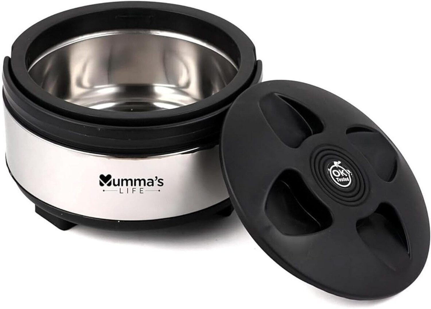 Image of Mumma's LIFE Stainless Steel Casserole for Roti | Hot Box for Kitchen | Hot Pot Thermoware Casserole