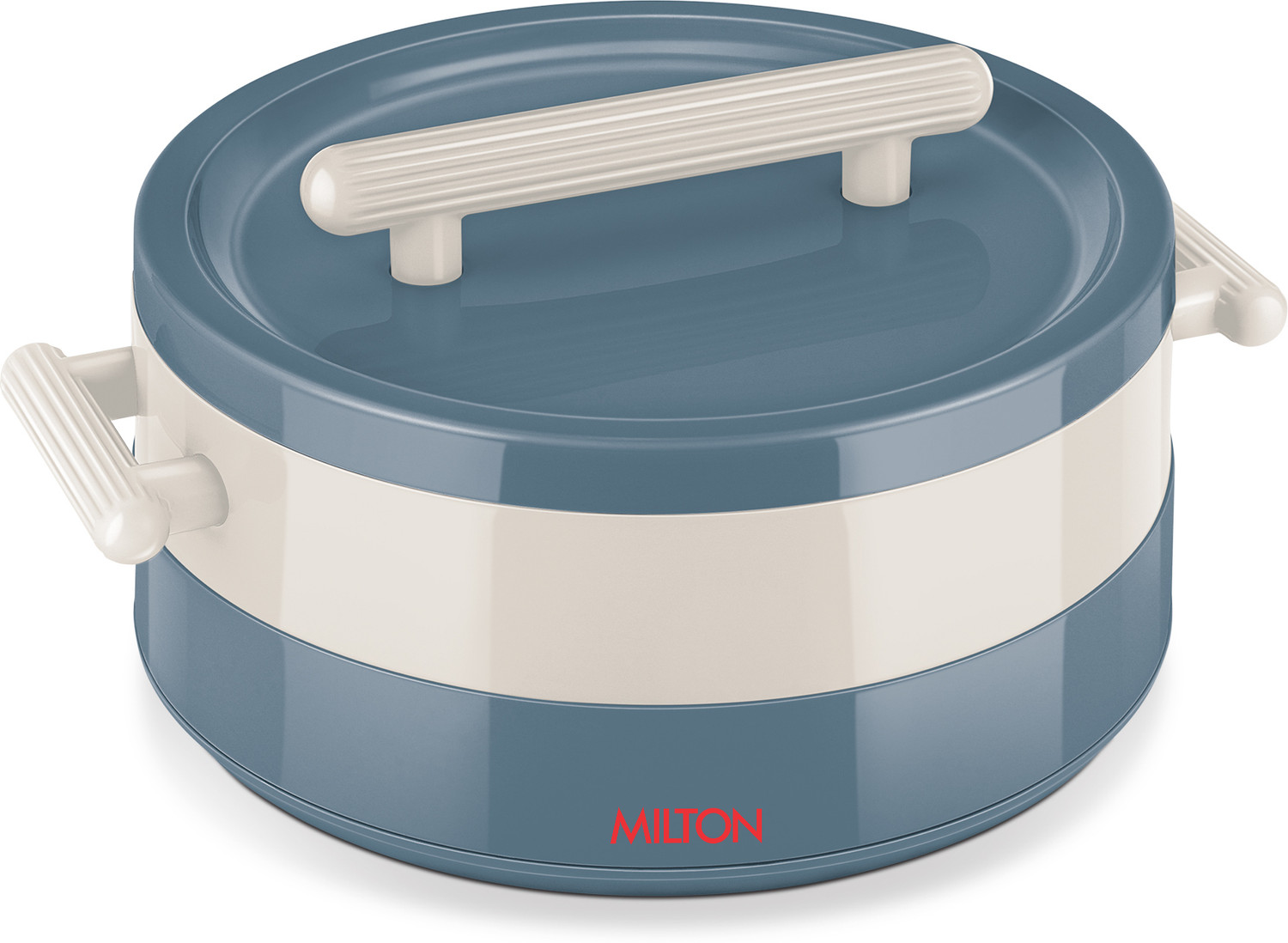 Image of MILTON Valenza 1000 Stainless Steel Casserole for Roti, 750ml | Hot Box, Blue Thermoware Casserole