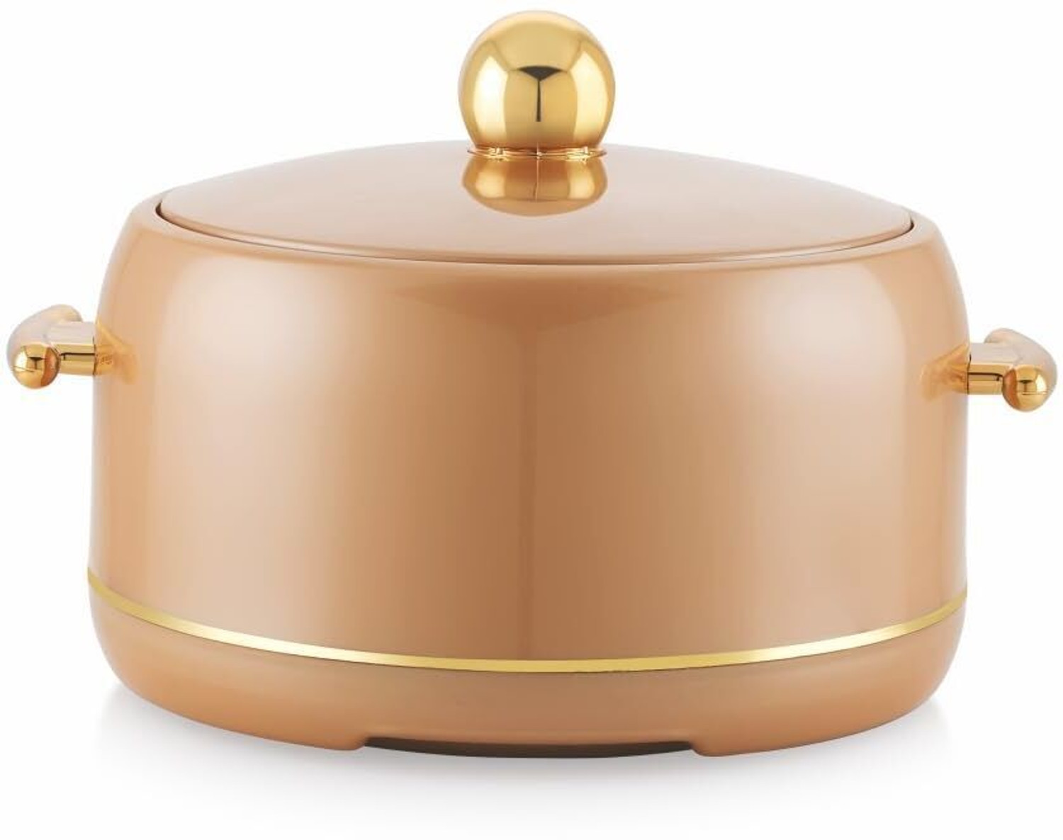 Image of MODWARE Atlantis 2000ml Inner Steel Hot Casserole Hotpot Box For Roti, Brown Serve Casserole
