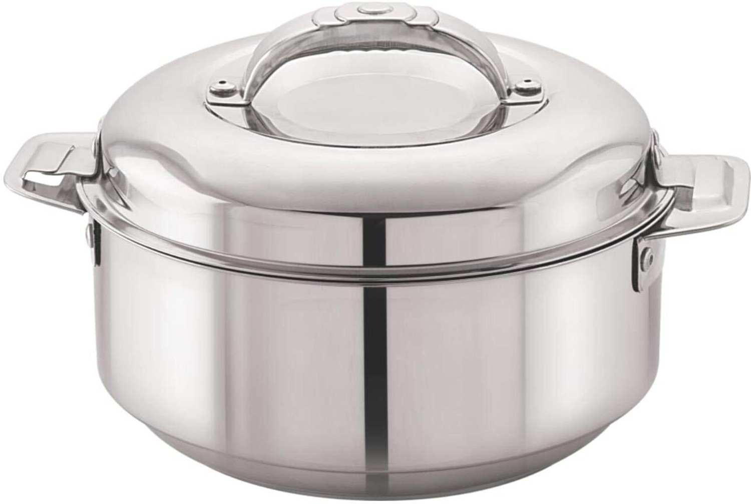 Image of cello Maxima 2000 Double Wall Insulated Stainless Steel Thermoware Casserole with Lid Serve Casserole