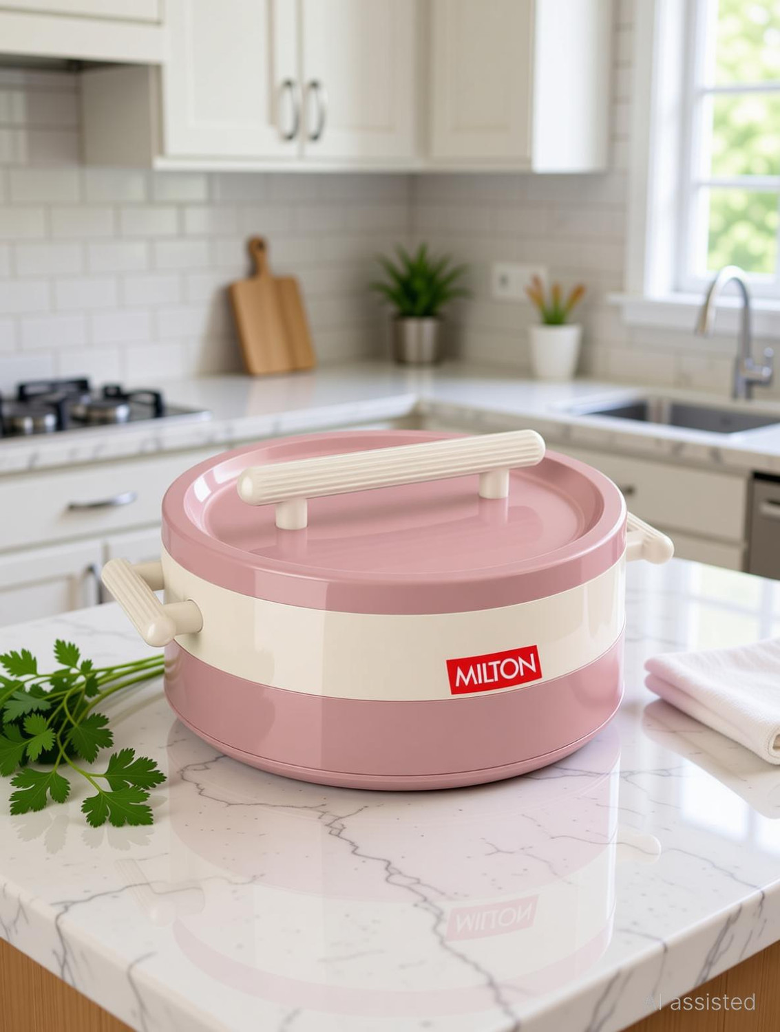 Image of MILTON Valenza 1500 Insulated Inner Stainless Steel Casserole for Roti, 1250ml Thermoware Casserole