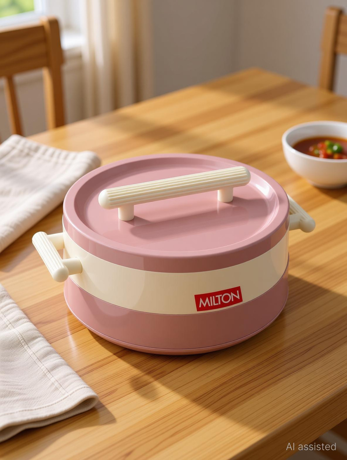 Image of MILTON Valenza 1500 Insulated Inner Stainless Steel Casserole for Roti, 1250ml Thermoware Casserole