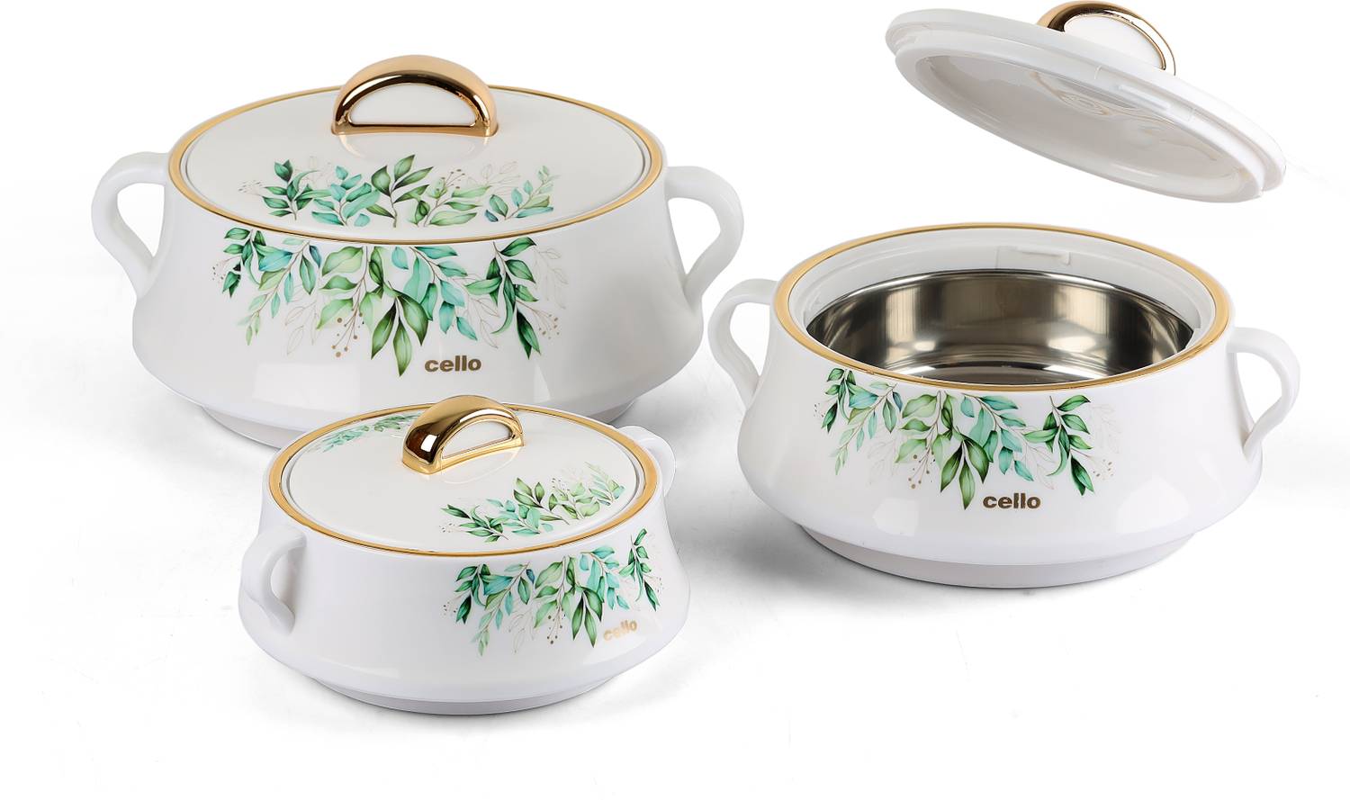 cello Jewel Pack of 3 Thermoware Casserole Set