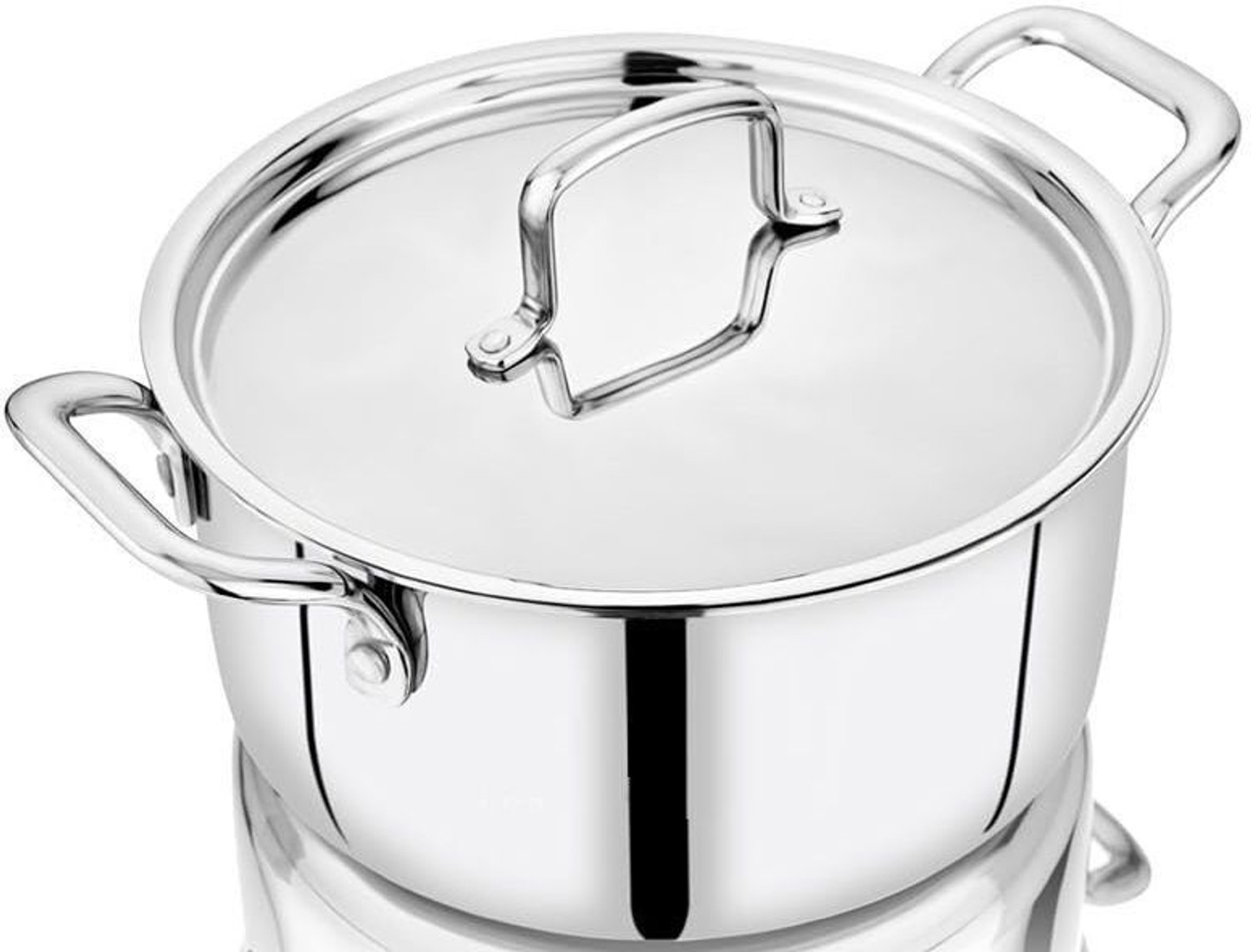 Image of Classic Essentials Triply Casserole with Lid & Handle, Dia. 16cm Serving Pot Cook and Serve Casserole