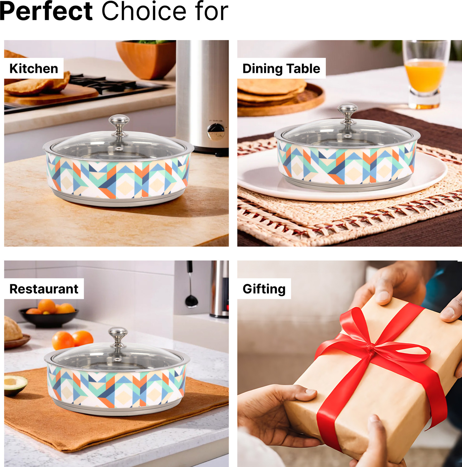 Image of The Better Home Stainless Steel Insulated Casserole For Roti| Roti Storage Box | Chapati Box Serve Casserole
