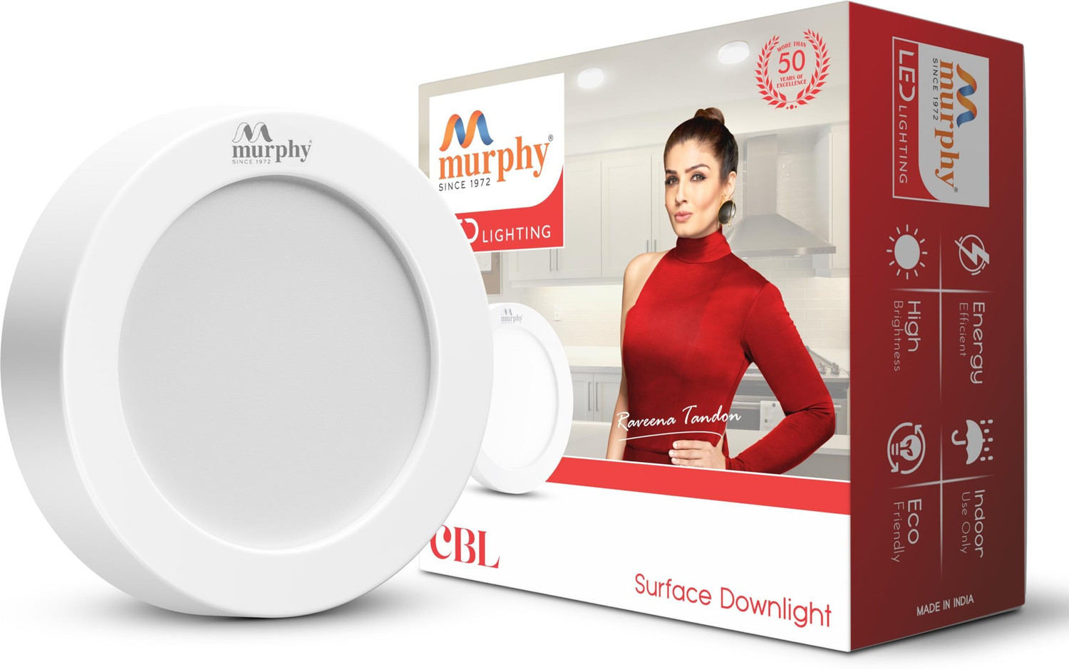 Image of MURPHY LED 9 Watts CBL Round Surface Down Light, Pack of 1, Warm White ,Yellow Ceiling Light Ceiling Lamp