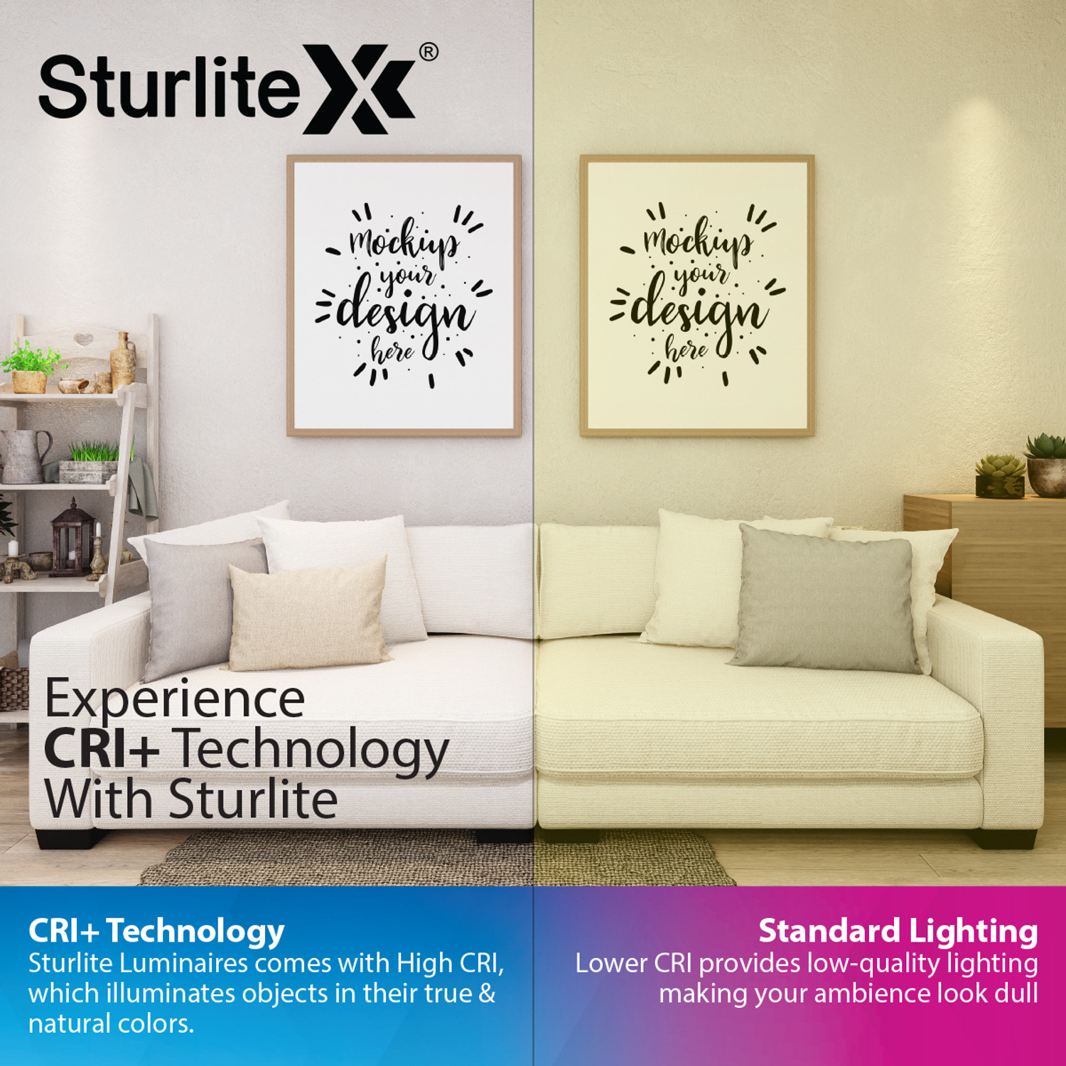 Image of Sturlite Eva Spotlight with CRI Tech - (Pack of 10) Recessed Ceiling Light Ceiling Lamp