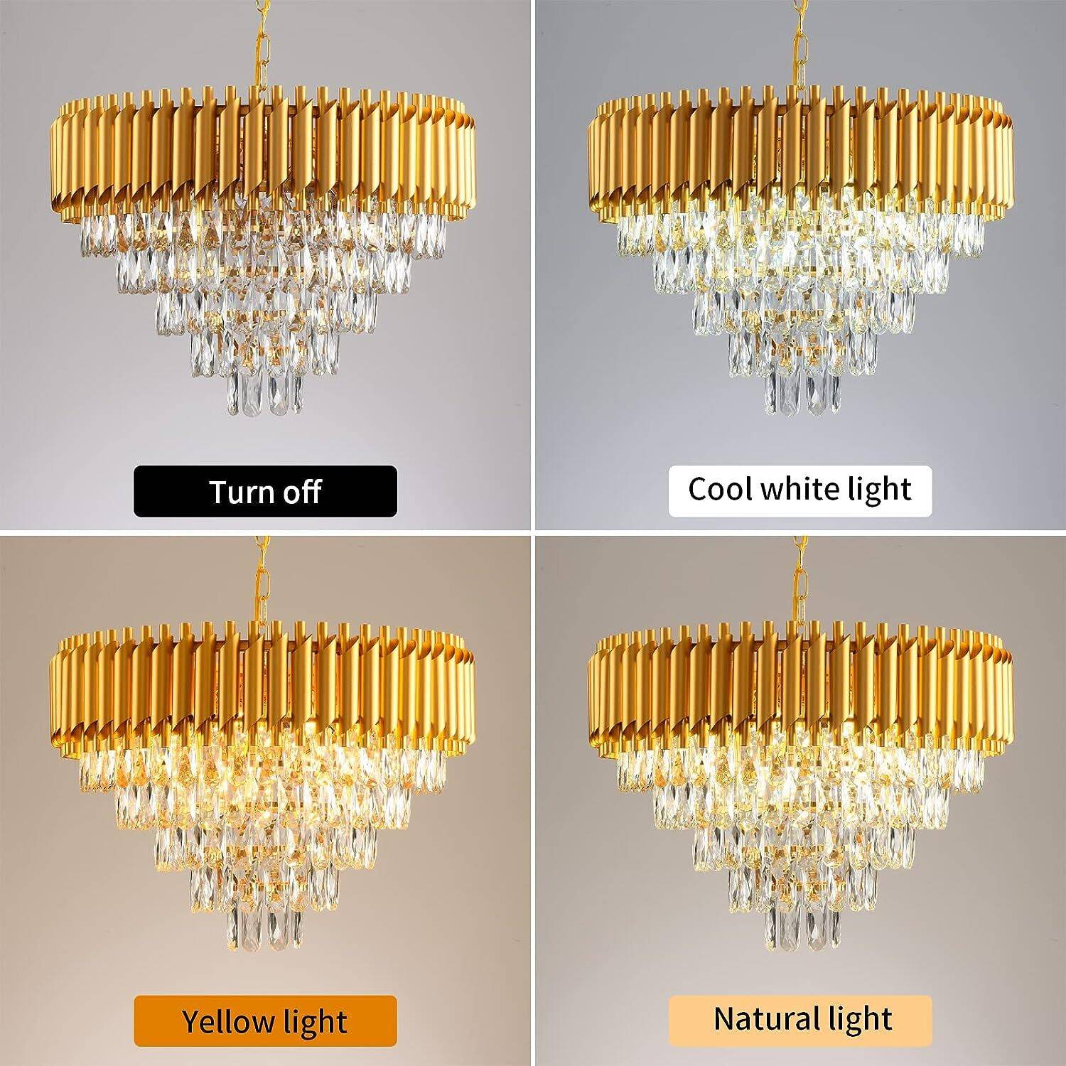 AKRIK 600mm Gold Chandelier - Image 5