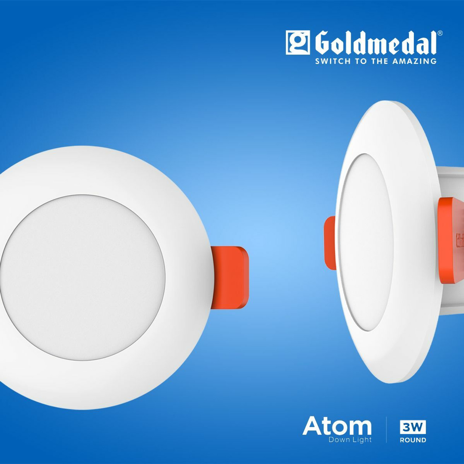 Image of Goldmedal Atom 3W LED Downlight-Round Recessed Ceiling Light Ceiling Lamp