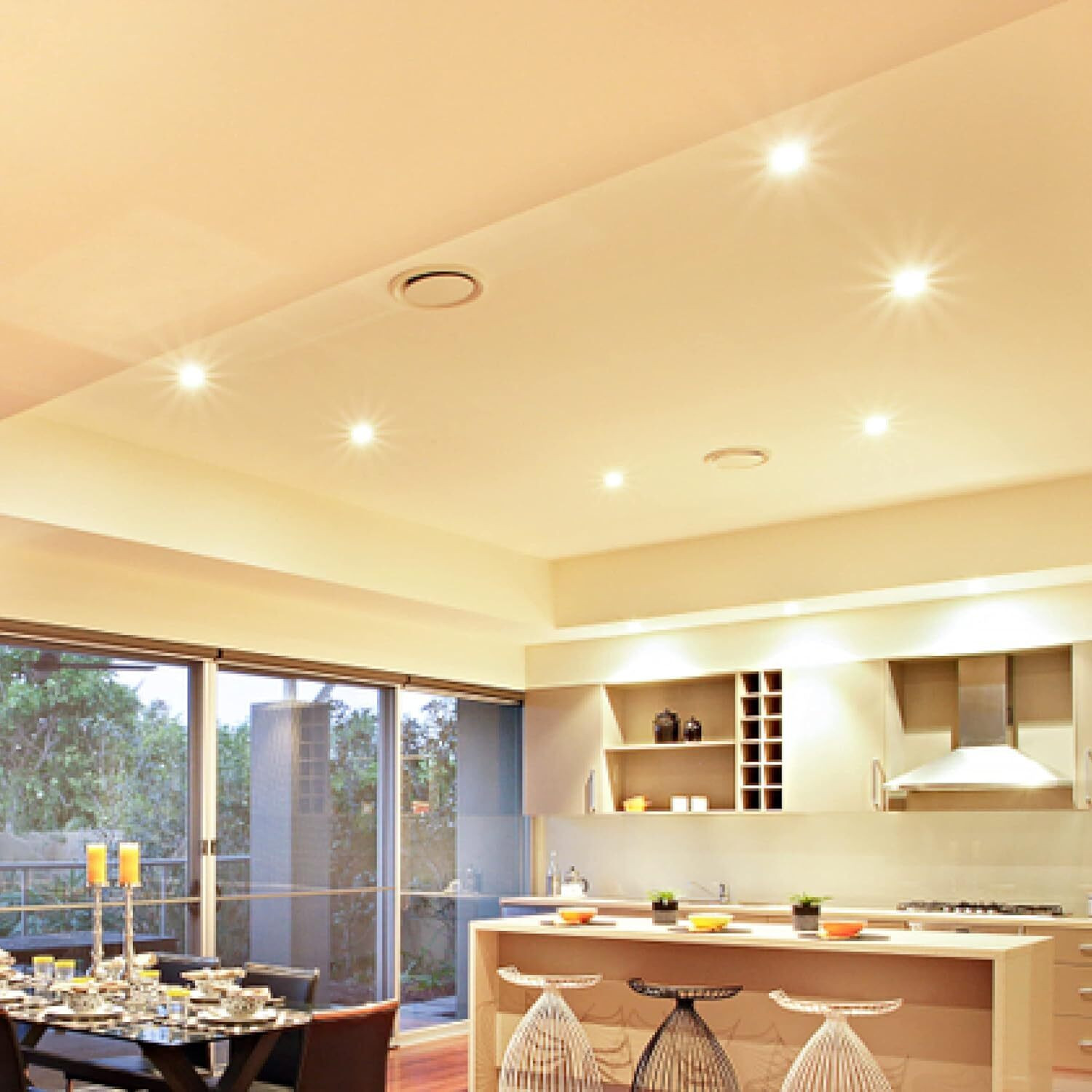 Image of Wipro Garnet 24W Rimless Round LED Surface Panel|Warm White| Pack of 1 Recessed Ceiling Light Ceiling Lamp