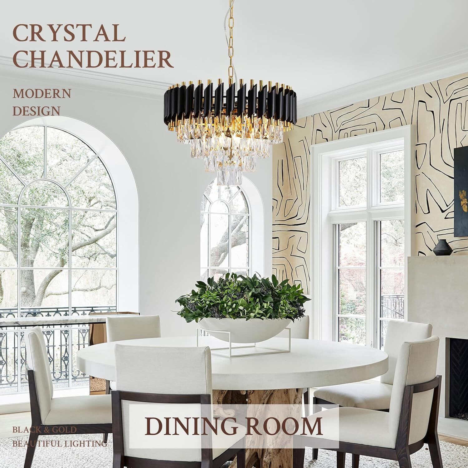 Image of Aphrodite 500mmBlackGold Ceiling Light Ceiling Lamp
