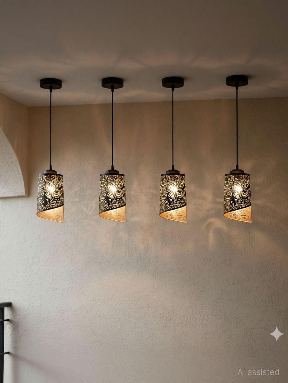 Image of DECORLIA EMPORIO Combo of 4 Pendants Ceiling Lamp