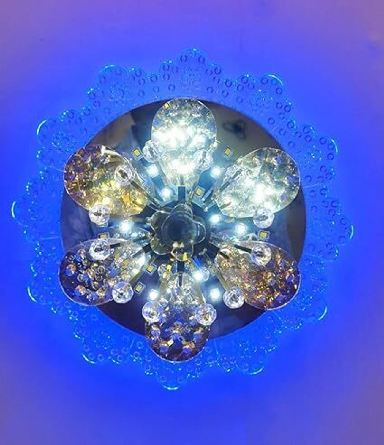 Image of MAGINATO Round shape multi flower rotating ceiling Light Ceiling Light Ceiling Lamp