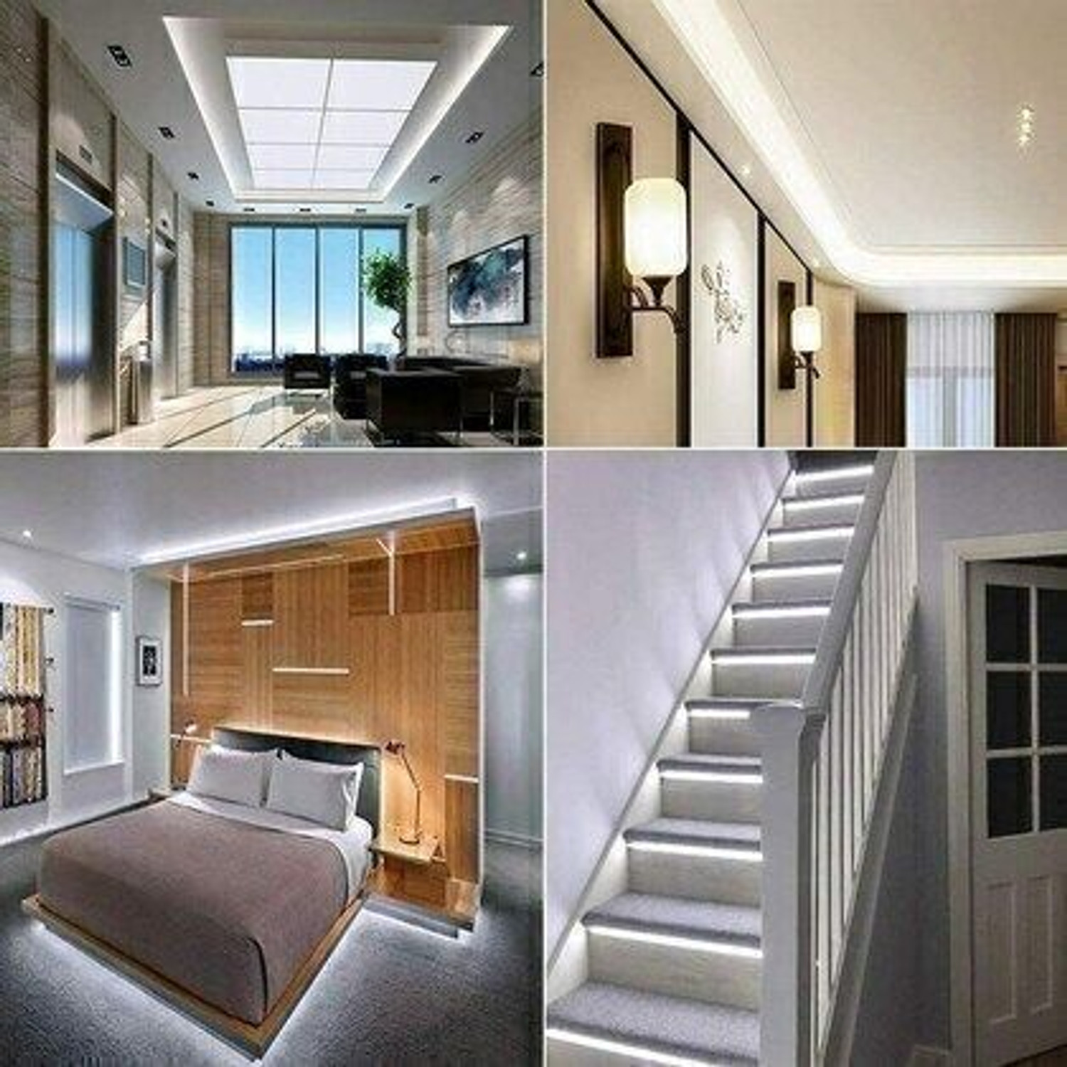 Image of Hybrix LED Ceiling Cove Light (6 Mtr.) Dual LED (120 LED /Mtr), With Adapter, Cool White Recessed Ceiling Light Ceiling Lamp