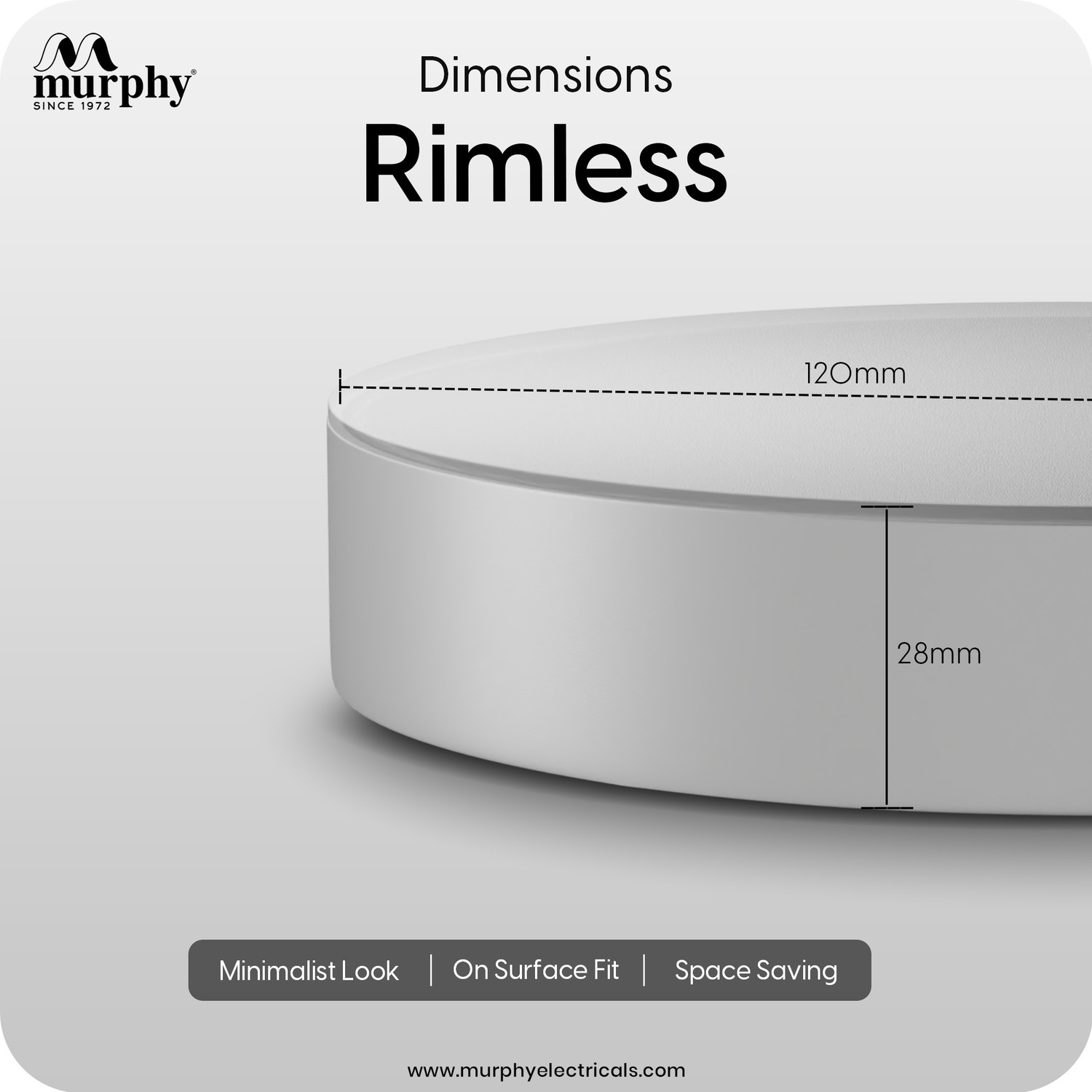 Image of MURPHY 15W 3-in-1 LED Round Surface Ceiling Light Color Changing Rimless Slim Design Ceiling Light Ceiling Lamp