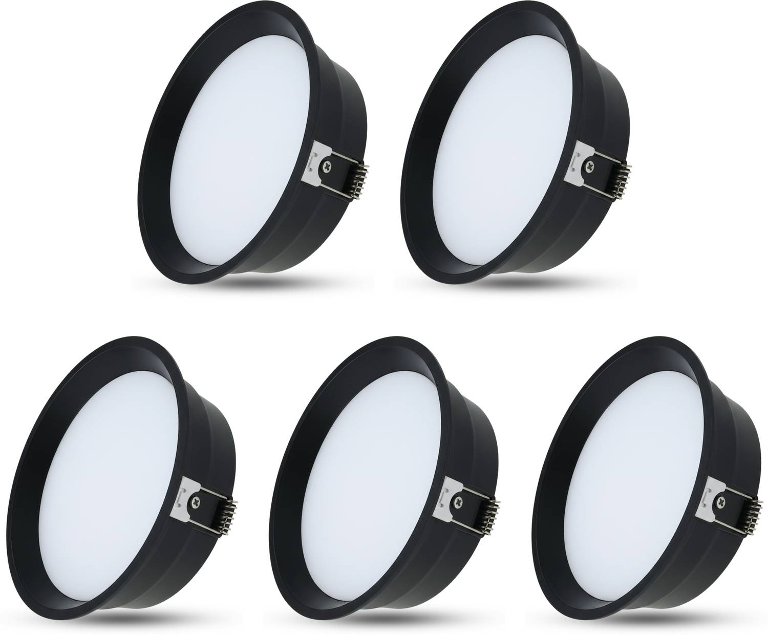ASTER LITE 20W LED Panel Light Round, Deep Down Light (Cool White, Pack of 5) Recessed Ceiling Light Ceiling Lamp