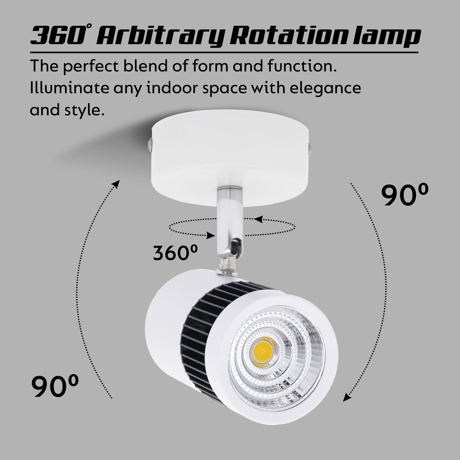 Image of Errol 3 watt spot light,focus light,Color-White, Spot Light Ceiling Lamp
