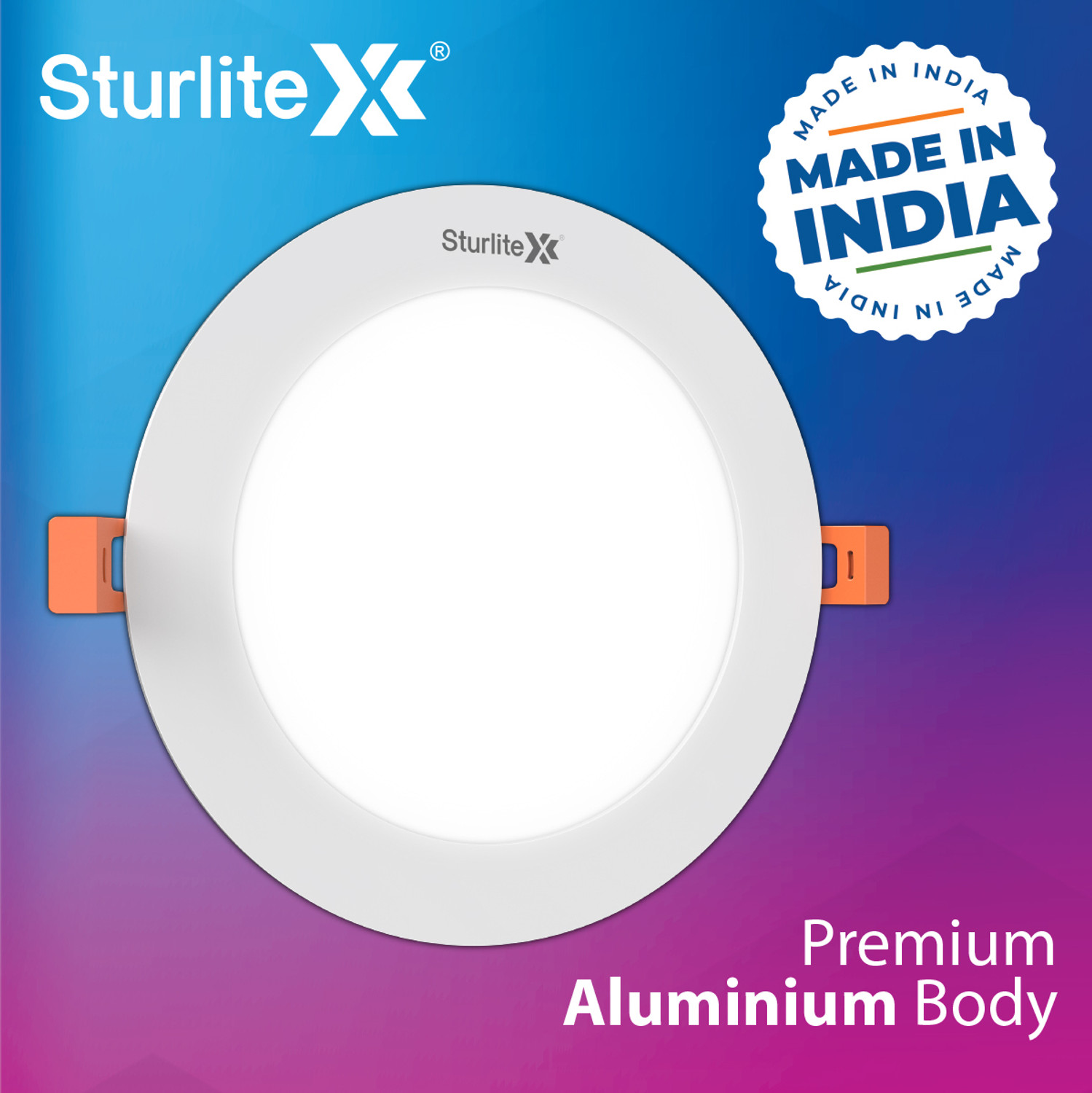 Image of Sturlite Eco LYF 15W Round LED Downlight - (Pack of 2) Ceiling Light Ceiling Lamp