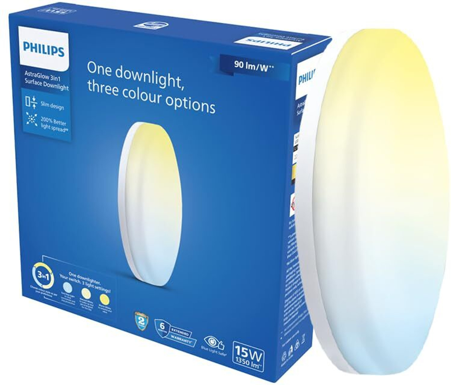 Image of PHILIPS 15W Round AstraGlow Surface DL 3in1 Ceiling Light Ceiling Lamp