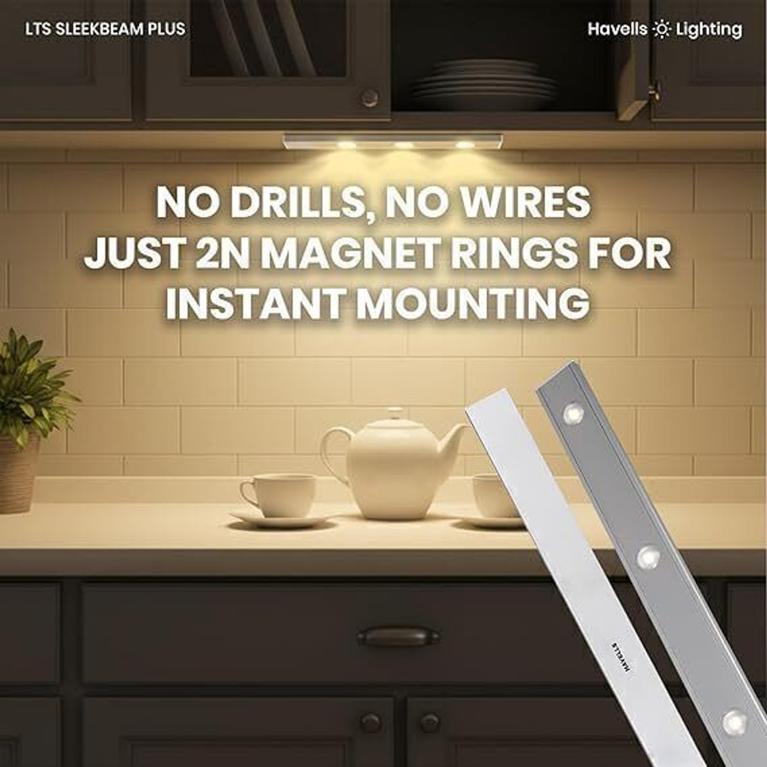 Image of HAVELLS LTS SLEEKBEAM PLUS L 400 MM 2.5W MOTION SENSOR Ceiling Light Ceiling Lamp