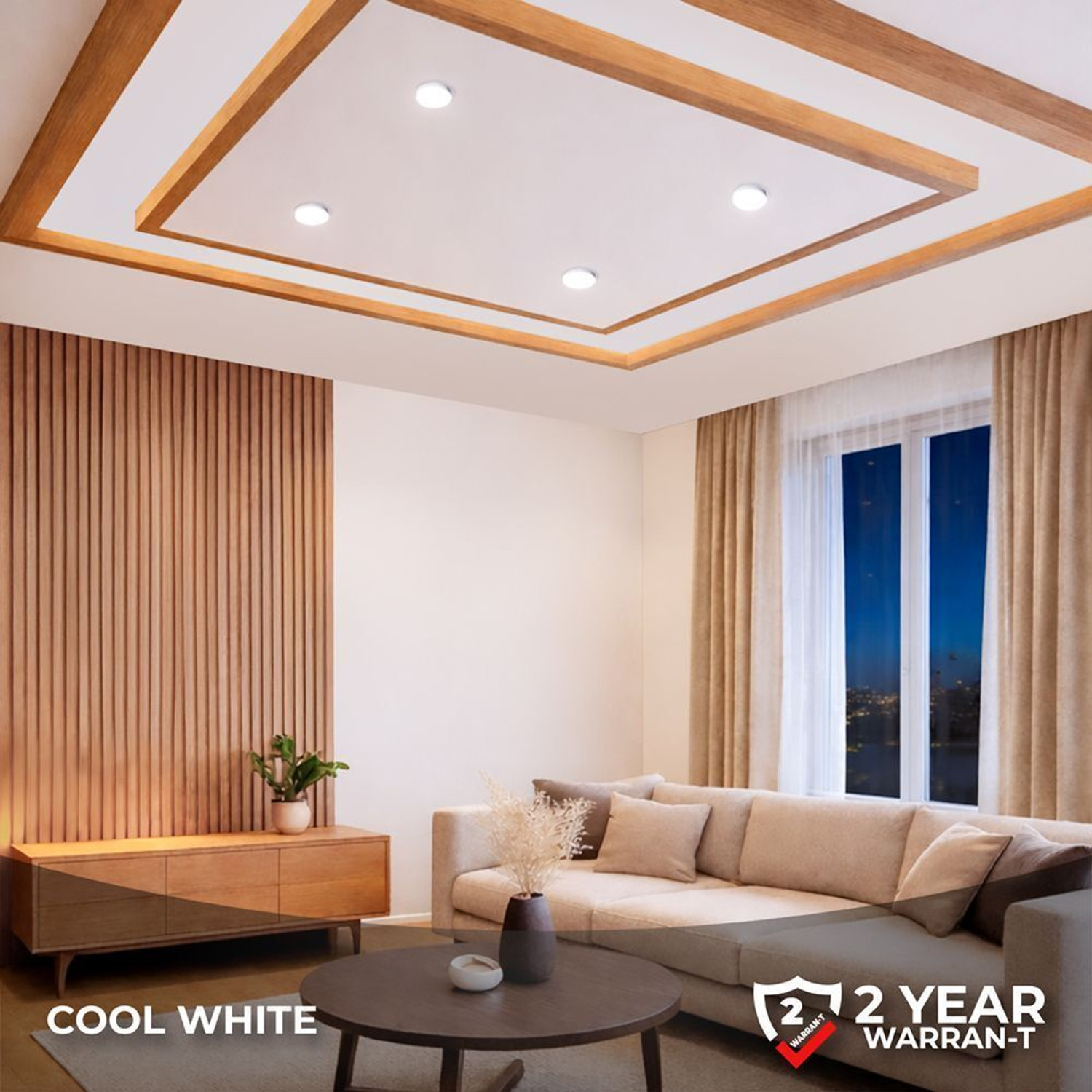 Image of Nortek 15W LED Panel Light | Surface Panel Light | Ceiling & Wall Mount | Cool White Surface Ceiling Light Ceiling Lamp