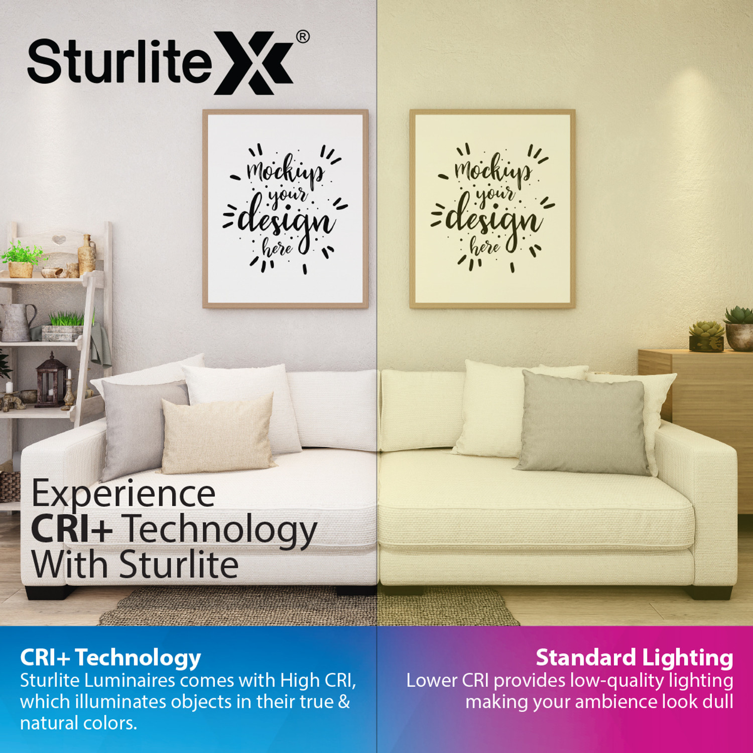 Image of Sturlite Dex 12W Round LED Downlight - (Pack of 1) Ceiling Light Ceiling Lamp