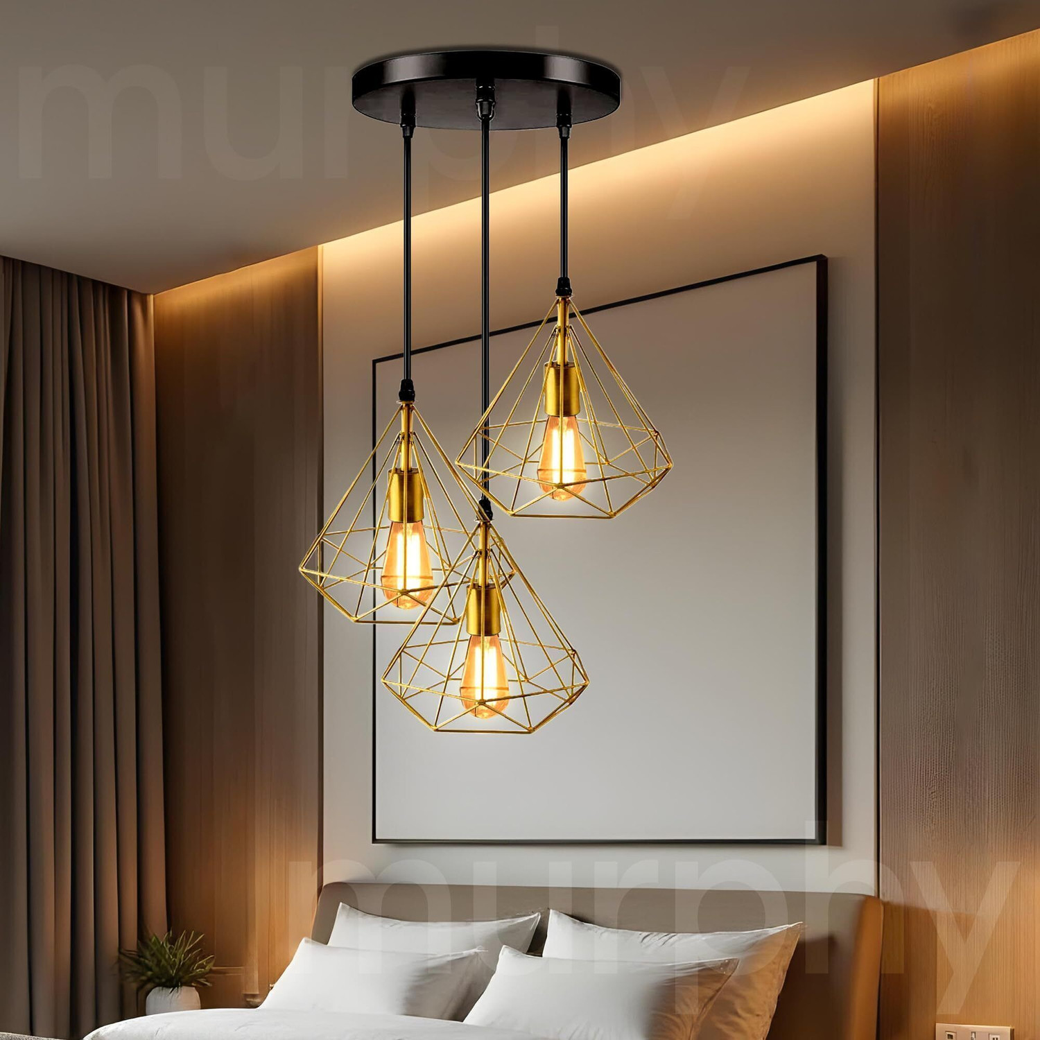 Image of MURPHY Chandelier Ceiling Lamp (Gold)