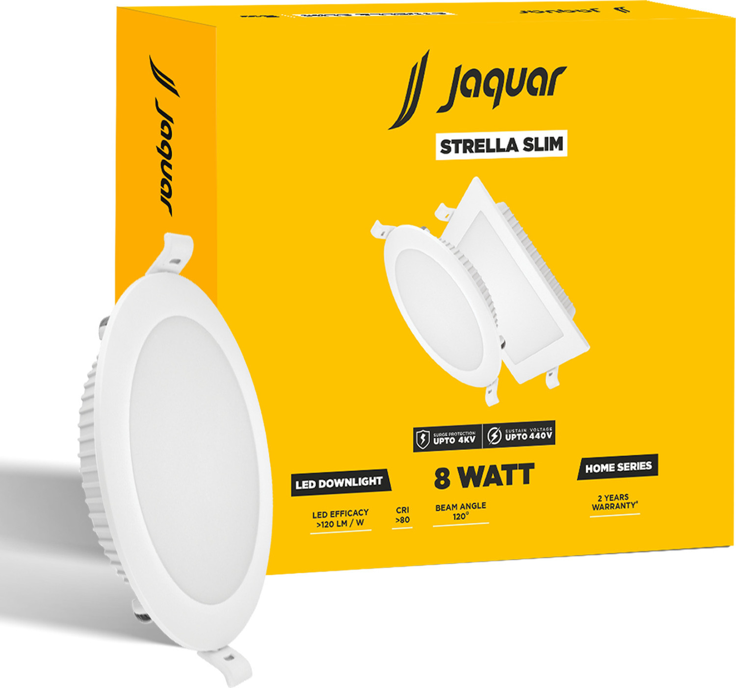 Image of Jaquar Strella Slim 8W Round Recess Down Light - Warm White (Pack of 1) Ceiling Light Ceiling Lamp