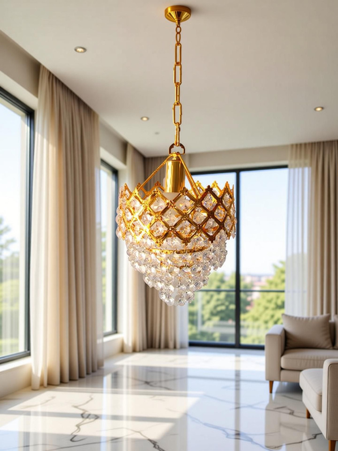 Image of Aadya Chandelier Ceiling Lamp