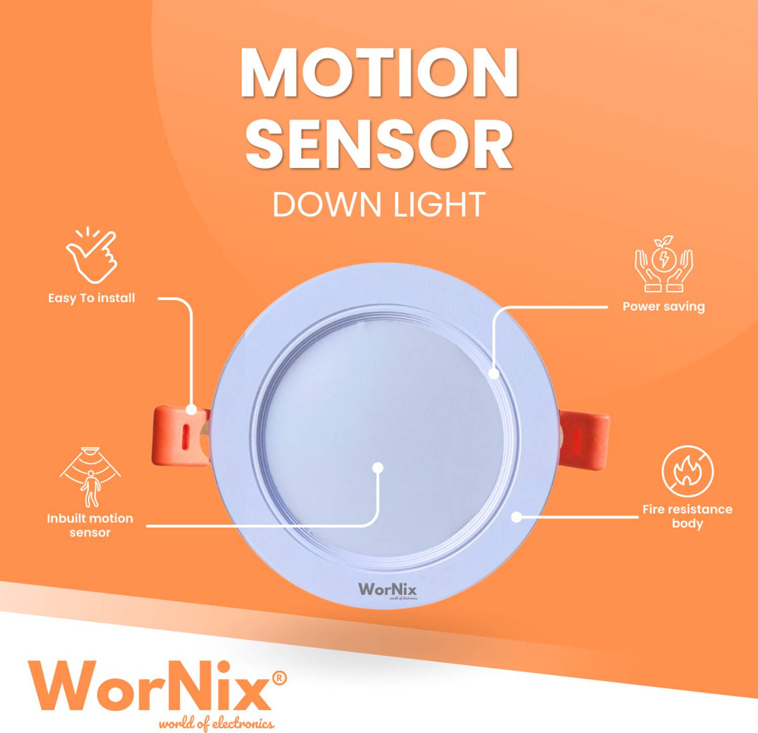 Wornix 10W Auto On/Off Ceiling Light - Image 4