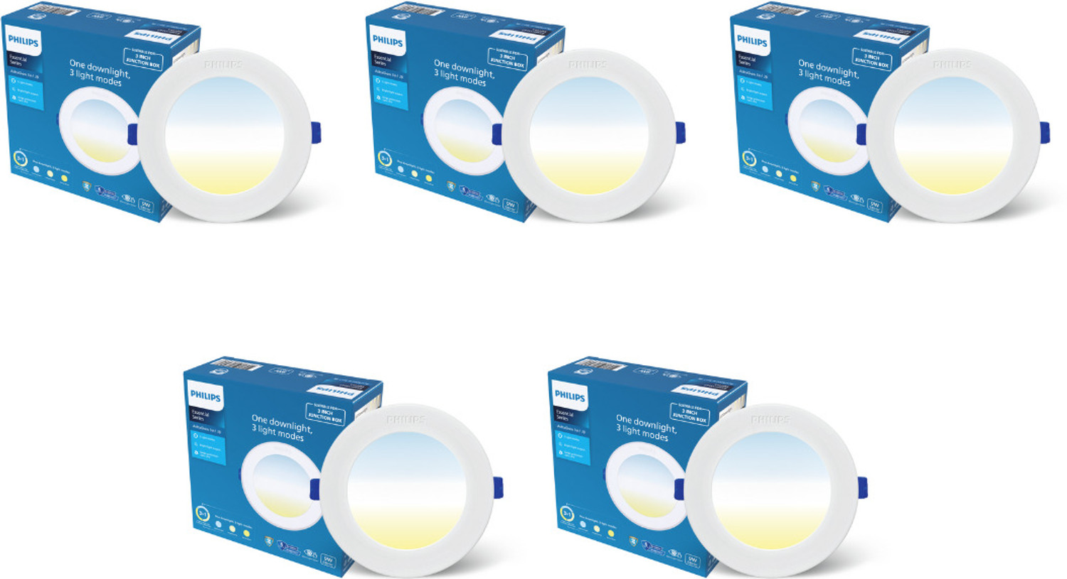 Image of PHILIPS 9W AstraGlow 3-inch JB DL 3in1 Ceiling Light Ceiling Lamp (White)