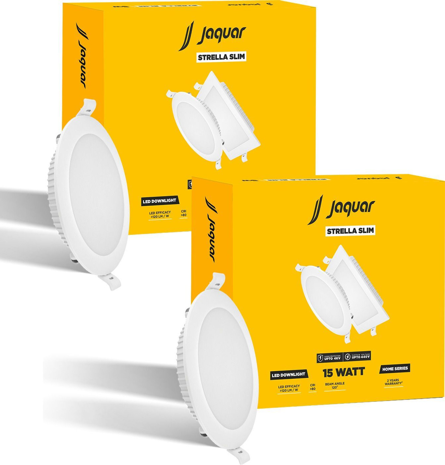 Image of Jaquar Strella Slim 15W Round Recess Down Light - Natural White (Pack of 2) Ceiling Light Ceiling Lamp