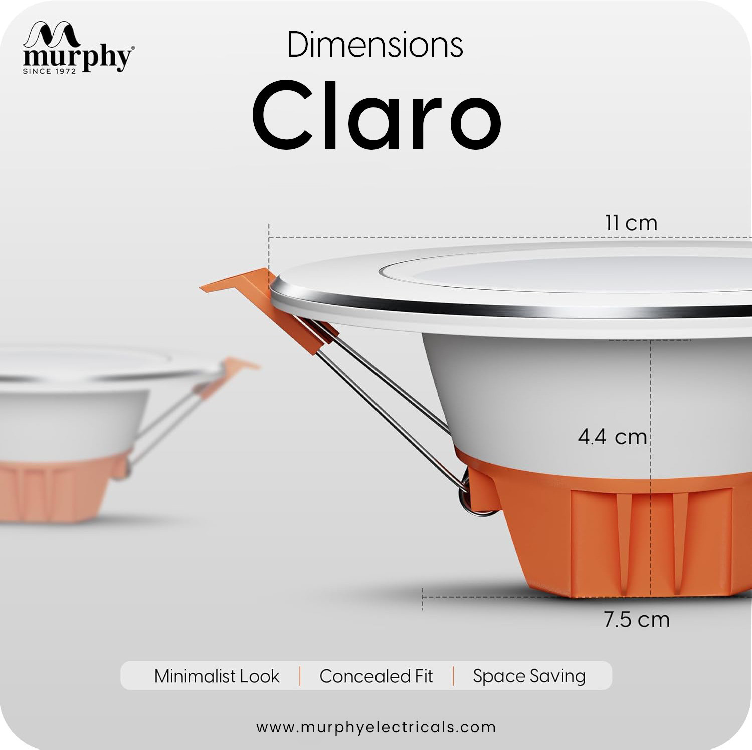 Image of MURPHY Claro 9W Concealed LED Downlight | Pack of 4 | Warm White Ceiling Light Ceiling Lamp